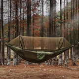 Automatic Quick-opening Mosquito Net Hammock Outdoor Camping Pole Hammock swing  Anti-rollover Nylon Rocking Chair 260x140cm Jack's Clearance