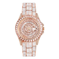 Men's Luxury Baguette Drop Ice Out Diamond Quartz Watch - Battery Powered (Wholesale)