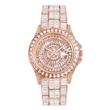 Men's Luxury Baguette Drop Ice Out Diamond Quartz Watch - Battery Powered (Wholesale)