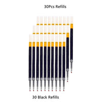 Retractable Gel Pen Set – 13 or 30pcs Black, Red & Blue Ink Ballpoints
