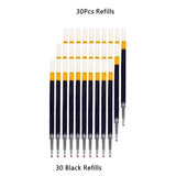 Retractable Gel Pen Set – 13 or 30pcs Black, Red & Blue Ink Ballpoints
