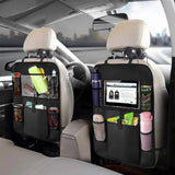 Car Backseat Organizer with Touchscreen Tablet Holder – Storage Pockets & Seat Protector