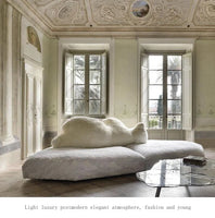 Italian minimalist designer polar bear shape large flat fabric sofa Internet celebrity hotel villa lazy sofa