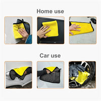 Microfiber Car Cleaning Towels – Thick, Soft, Double-Layer Drying Cloths (1/2/6 Pack)