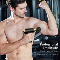 Portable Mini Massage Gun Pistol Facial Massager For Body Neck Deep Tissue Muscle Relaxation Gout Pain Relief Body Massager