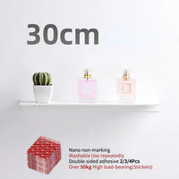 Small Shelf Without Drilling Shampoo Holder Bathroom Wall Floating White Shelves Stick Bath Organizer for Kitchen Accessories