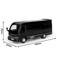 1:32 Toyota Coaster Luxury Business Bus Alloy Metal Diecast Model Car Interior Computer Desktop Ornaments Gift