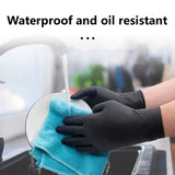 Black Nitrile Disposable Gloves – Thickened, Waterproof, Multipack (20/50/100 pcs)