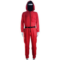 Squid Game Costume Set - Cosplay Jumpsuit, Jacket, Helmet, Masks, Party Props