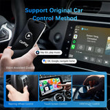 2-in-1 Wired to Wireless CarPlay & Android Auto Adapter – USB Plug & Play for OEM Stereos