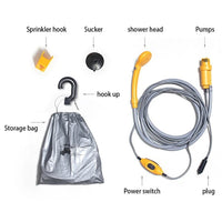 Portable Camping Shower 12v Car Cigarette lighter Handheld Outdoor Camp Shower Pump for Travel Camp Hiking Pet Shower Car Wash