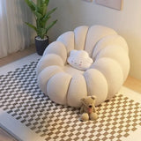 Pumpkin-Shaped Lazy Sofa – Cozy & Washable Lounge Chair for Any Room