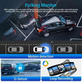 3-Camera Dash Cam System – 1080P Front & Rear WiFi DVR with Night Vision