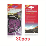 Natural Vanilla Tea Leaf Car Air Fresheners – Hanging Auto Perfume (3–60 Pack)