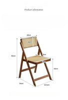 Stackable Wooden Dining Chair – Foldable Woven Seat for Kitchen, Patio & Balcony
