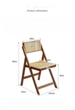 Stackable Wooden Dining Chair – Foldable Woven Seat for Kitchen, Patio & Balcony
