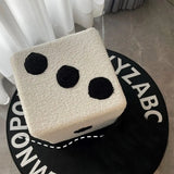 Cubic Lamb Wool Dice Stool – Fun & Fluffy Home Accent