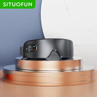 Heat & Vibration Eye Massager with Bluetooth - Smart Massage Eye Mask, Migraine Relief
