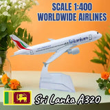 1:400 Scale Diecast Aircraft Model - Boeing & Airbus Airlines from Around the World