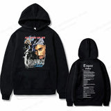 Tupac 2pac Graphic Hoodie Men Clothing Fashion Oversized Hip Hop Comfortable Autumn Winter Sweatshirt Male Casual Fleece Hoodies
