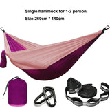 Solid Color Parachute Hammock with Hammock straps and Black carabiner Camping Survival travel Double Person outdoor furniture Jack's Clearance