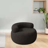 Lamb Wool Round Backrest Footstool
