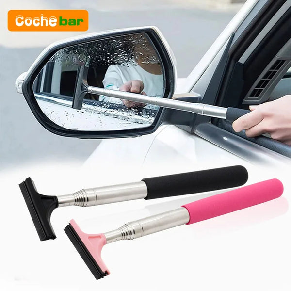 Telescopic Car Mirror & Window Cleaning Brush – Anti-Fog Wiper Tool
