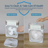3-in-1 Mini Portable Air Cooler, Humidifier & LED Night Light – Household & Office Fan