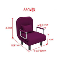 IHOME 65CM Grey Simple Folding Sofa Bed Apartment Small Family Simple Reclining Chair Single Folding Sofa Bed 2023
