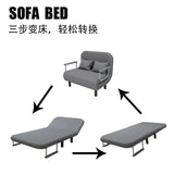 IHOME 65CM Grey Simple Folding Sofa Bed Apartment Small Family Simple Reclining Chair Single Folding Sofa Bed 2023