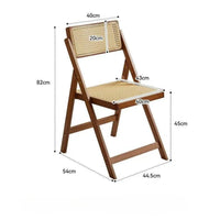 Stackable Wooden Dining Chair – Foldable Woven Seat for Kitchen, Patio & Balcony