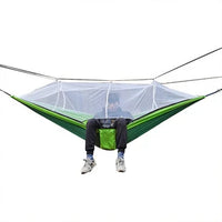 Automatic Quick-opening Mosquito Net Hammock Outdoor Camping Pole Hammock swing  Anti-rollover Nylon Rocking Chair 260x140cm Jack's Clearance