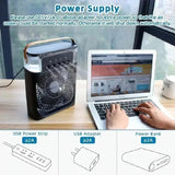 3-in-1 Mini Portable Air Cooler, Humidifier & LED Night Light – Household & Office Fan
