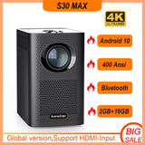 HONGTOP S30 Global Version 1080P Android Projetor 400 Ansi Lumens Portable Projector Smart TV WIFI Home Beamer LED Projector Jack's Clearance