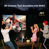 BYINTEK P70X Mini Projector – 4K Support, 3D, WiFi, Built-in Battery