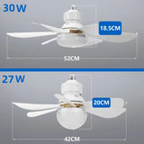 40W LED Ceiling Fan Light with Remote – Dimmable E27 Bulb for Living Room & Study