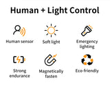 Motion Sensor LED Cabinet Light Rechargeable Induction Night Light Wireless Portable Detector Lamp Kitchen Staircase Backlight