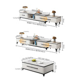Modern Simple Tv Stand Living Room Furniture Light Luxury Slate TV Stands Tea Table Home Small Apartment Retractable TV Cabinet