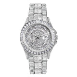 Men's Luxury Baguette Drop Ice Out Diamond Quartz Watch - Battery Powered (Wholesale)