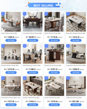 Modern Marble Dining Table – Low Square Island Design for Meetings & Home