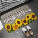 Non-slip Washable Kitchen Mat - Happy Campers Design, Absorbent Bathroom Rug, Caravan Doormat