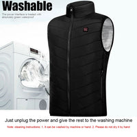 Intelligent Headed Waistcoat Men Women USB Electric Smart Heating Vest Zipper 9 Areas Zone for Outdoor Hunting for Sports Hiking Jack's Clearance
