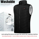 Intelligent Headed Waistcoat Men Women USB Electric Smart Heating Vest Zipper 9 Areas Zone for Outdoor Hunting for Sports Hiking Jack's Clearance