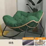 Human Bird Nest Rattan Weaving Rocking Chair Leisure Sofa Home Balcony Single Lazy Sofa Rocking Chair Rattan Chair Can Sleep