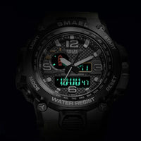 SMAEL Men's 50M Waterproof Dual Display Sports Watch