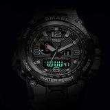 SMAEL Men's 50M Waterproof Dual Display Sports Watch