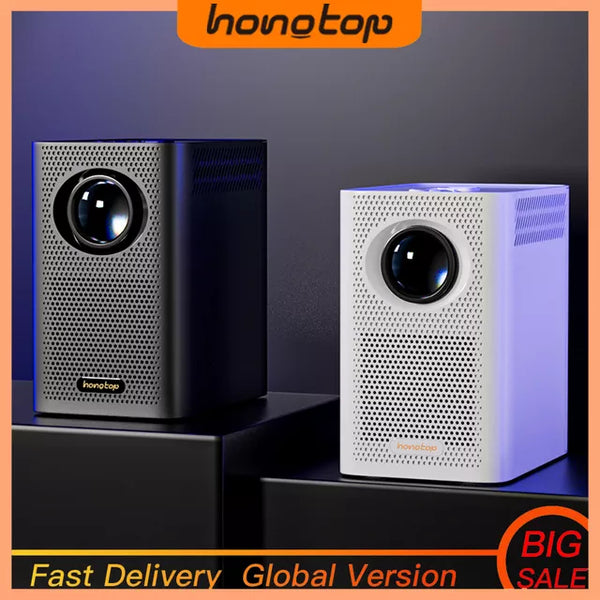 HONGTOP S30 Global Version 1080P Android Projetor 400 Ansi Lumens Portable Projector Smart TV WIFI Home Beamer LED Projector Jack's Clearance