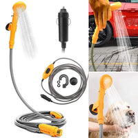 Portable Camping Shower 12v Car Cigarette lighter Handheld Outdoor Camp Shower Pump for Travel Camp Hiking Pet Shower Car Wash