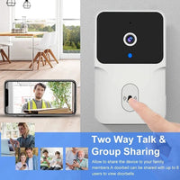 Wireless HD Video Doorbell - Tuya Smart, PIR Motion Detection