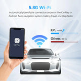 2-in-1 Wired to Wireless CarPlay & Android Auto Adapter – USB Plug & Play for OEM Stereos